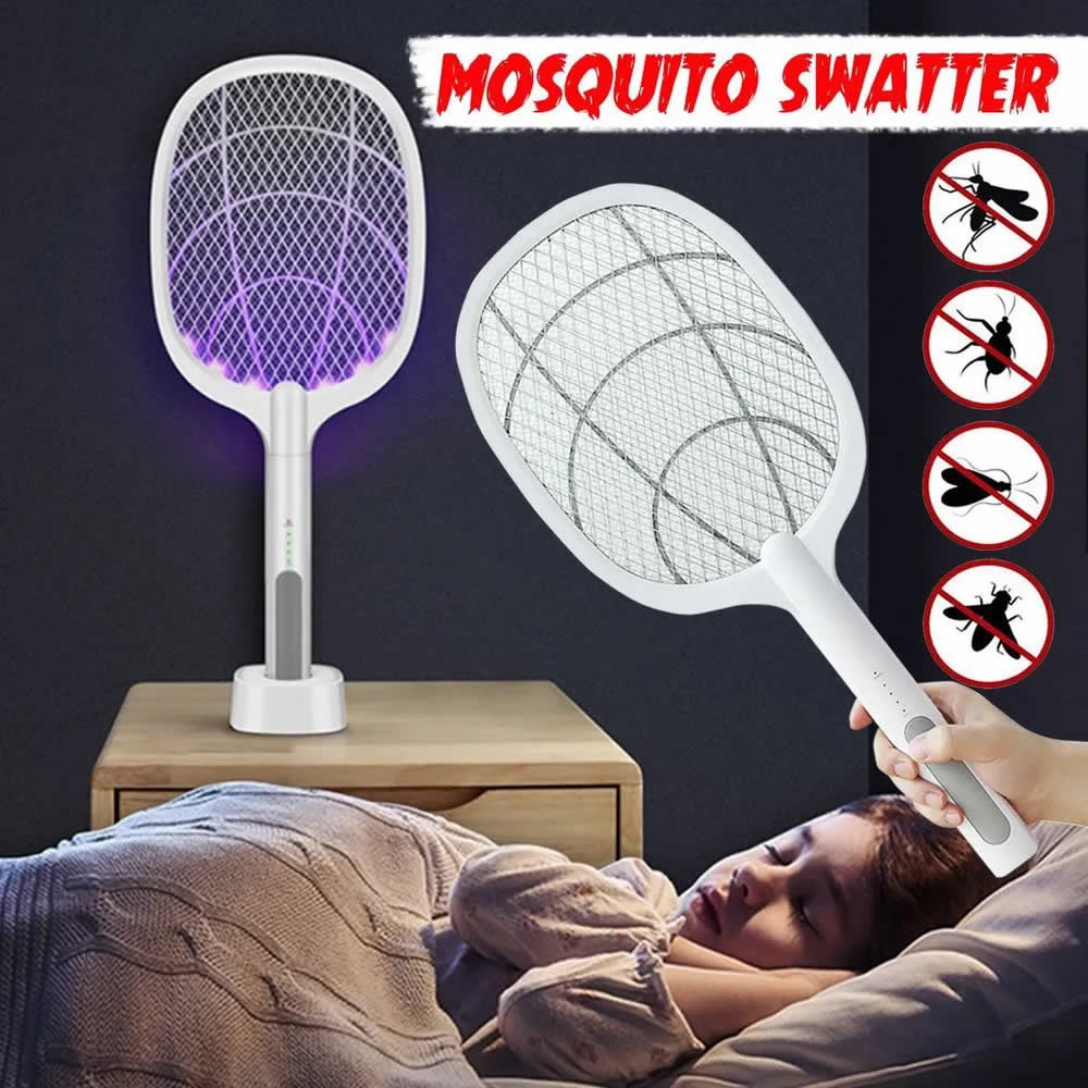 Big Electric mosquito swatter with Beu light and laser technology