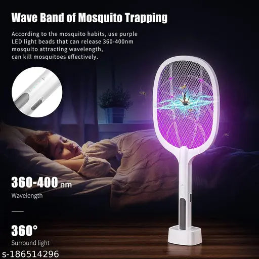 Big Electric mosquito swatter with Beu light and laser technology